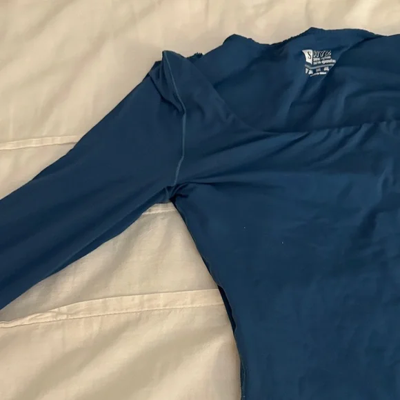 Blue Long Sleeve Jumpsuit - Picture 4 of 7